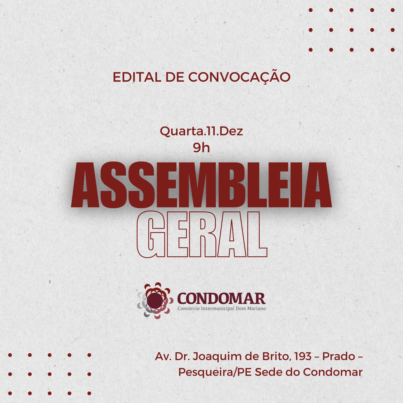 Assembleia Geral Ordinária: prestação de contas e planejamento para 2025