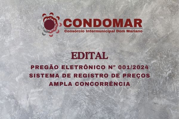 EDITAL – PREGÃO ELETRÔNICO Nº 001/2024