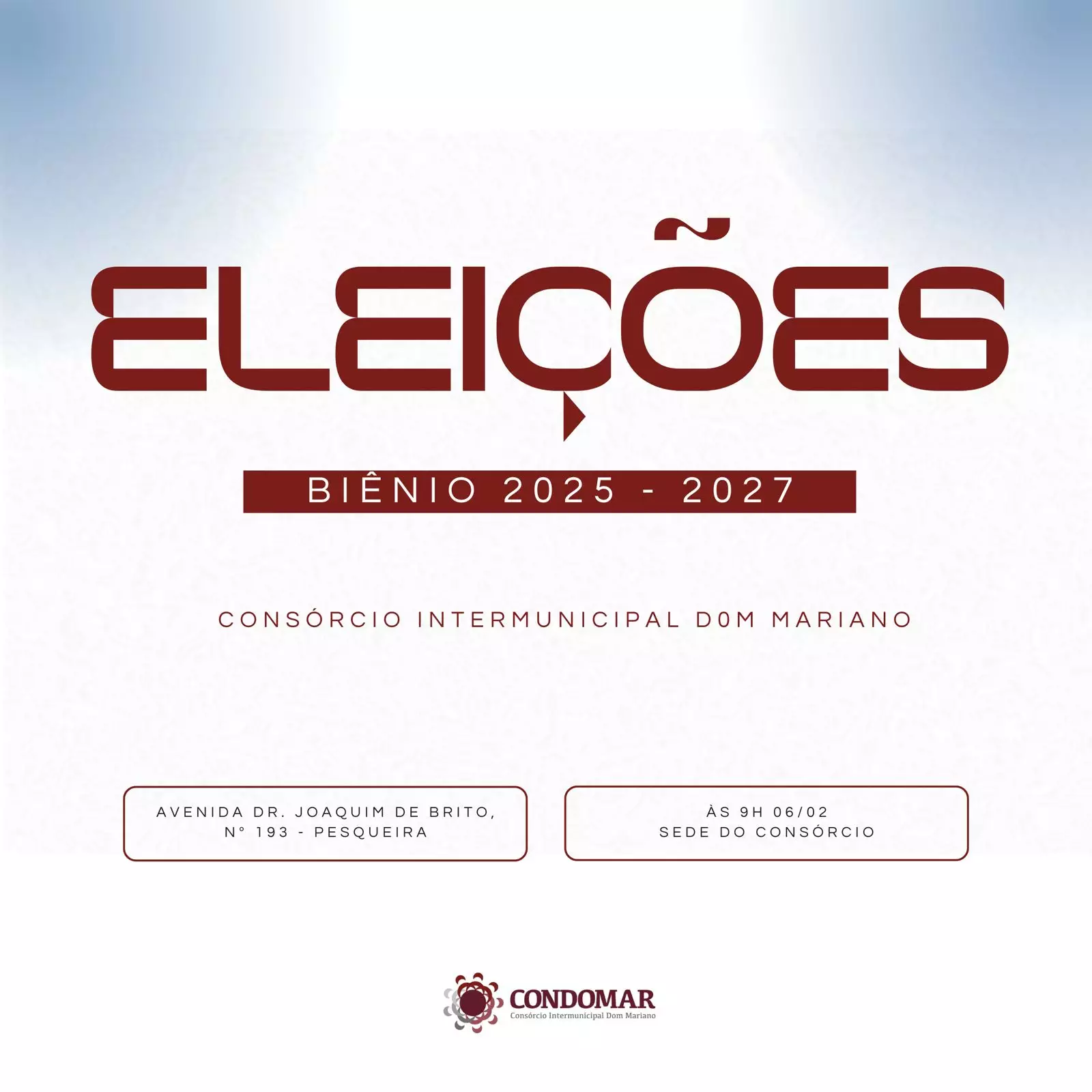 Leia mais sobre o artigo CONDOMAR anuncia eleições para o biênio 2025-2027